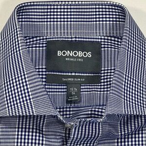 Bonobos Blue and White Checkered Dress Shirt